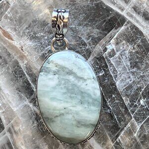 Green Imperial Jasper Crystal Stone Jewelry Vintage Styled Pendant